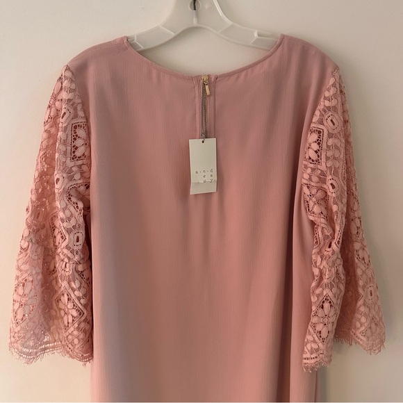 A New Day Dusty Rose Bell Sleeve Shift Dress Size Large - Picture 3 of 7